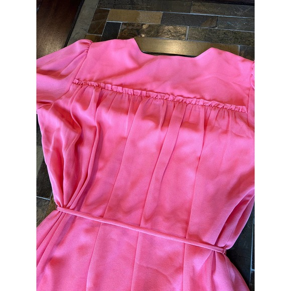 VINCE CAMUTO Keyhole Chiffon Dress Coral Sz 12 - Picture 8 of 8